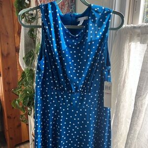 Morell Knit Midi Polka Dot Dress by London Times. Size 12